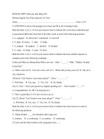 Đề thi thử THPT quốc gia môn tiếng anh 2019