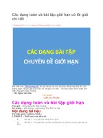 Các dạng toán và bài tập giới hạn có lời giải chi tiết