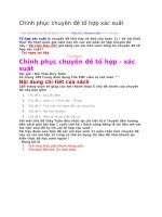 Chinh phục chuyên đề tổ hợp xác suất