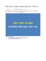 Kiến thức cơ bản chương giới hạn