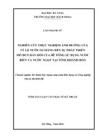 xi măng đến sự phát triển mô đun đàn hồi của bê tông sử dụng nước biển và nước ngọt tại tỉnh khánh hòa
