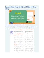 So sánh hợp đồng vô hiệu và chấm dứt hợp đồng