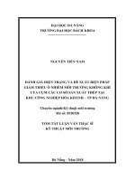 Đánh giá hiện trạng và đề xuất biện pháp giảm thiểu ô nhiễm môi trường không khí của cụm các cơ sở sản xuất thép tại khu công nghiệp hòa khánh   TP đà nẵng