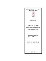 Nghiên cứu ứng dụng phẫu thuật nội soi điều trị chấn thương thận (TT)