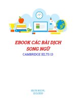 EBOOK các bài DỊCH SONG NGỮ CAMBRIDGE IELTS 13