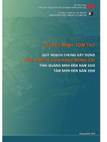 Thuyết minh tóm tắt Quy hoạch chung xây dựng Khu kinh tế cửa khẩu Móng Cái, tỉnh Quảng Ninh đến năm 2030, tầm nhìn đến năm 2050