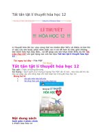 Tất tần tật lí thuyết hóa học 12