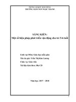 SÁNG KIẾN: Một số biện pháp phát triển vận động cho trẻ 5-6 tuổi