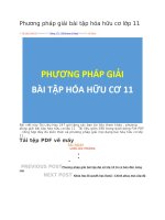 Phương pháp giải bài tập hóa hữu cơ lớp 11