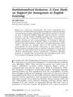 Institutionalized inclusion  a case study on support for immigrants in english learning 
