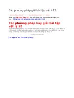 Các phương pháp giải bài tập vật lí 12