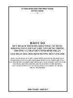 BÁO CÁO QUY HOẠCH THĂM DÒ, KHAI THÁC, SỬ DỤNG KHOÁNG SẢN LÀM VẬT LIỆU XÂY DỰNG THÔNG THƯỜNG VÀ THAN BÙN TỈNH BÌNH THUẬN