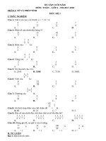 các bài toán ôn tập cuối HKII