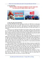 vận dụng kiến thức liên môn giải quyết vấn đề thực tiễn “ĐOÀN VIÊN VỚI TRÁCH NHIỆM TUYÊN TRUYỀN VỀ CHỦ QUYỀN BIỂN ĐẢO VIỆT NAM”