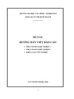 SỔ TAY HƯỚNG DẪN VIẾT BÁO CÁO THỰC HÀNH NGHỆ NGHIỆP
