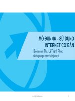 Slide bài giảng môn: Sử dụng Internet cơ bản