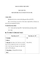 Giáo án Tiếng Việt 2 tuần 28 bài: Tập làm văn  Đáp lời chia vui. Tả ngắn về cây cối