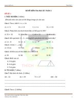 BỘ 20 đề KIỂM TRA học kì i TOÁN 2 