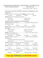 Đề 2019   THPT đoàn thượng   hải dương   lần 1   2019 image marked 