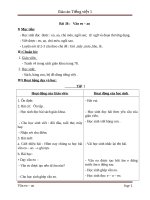 Giáo án Tiếng Việt 1 bài 38: Vần EO AO