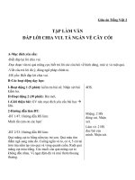 Giáo án Tiếng Việt 2 tuần 28 bài: Tập làm văn  Đáp lời chia vui. Tả ngắn về cây cối