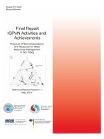 Final Report IGPVN Activities and Achievements Proposal of Recommendations and Measures for Water Resources Management in S6c Träng