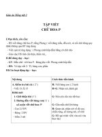 Giáo án Tiếng Việt 2 tuần 19 bài: Tập viết  Chữ hoa P