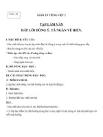 Giáo án Tiếng Việt 2 tuần 26 bài: Tập làm văn  Đáp lời đồng ý, tả ngắn về biển