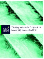 Tác động kinh tế của Du lịch và Lữ hành ở Việt Nam