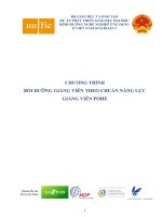 CHƯƠNG TRÌNH BỒI DƯỠNG GIẢNG VIÊN THEO CHUẨN NĂNG LỰC GIẢNG VIÊN POHE