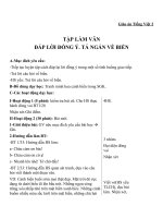 Giáo án Tiếng Việt 2 tuần 26 bài: Tập làm văn  Đáp lời đồng ý, tả ngắn về biển