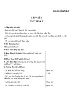 Giáo án Tiếng Việt 2 tuần 19 bài: Tập viết  Chữ hoa P