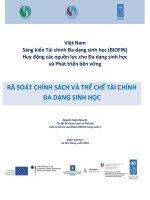 Việt Nam Sáng kiến Tài chính Đa dạng sinh học (BIOFIN) Huy động các nguồn lực cho Đa dạng sinh học và Phát triển bền vững