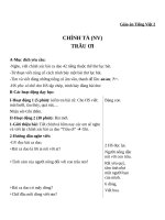 Giáo án Tiếng Việt 2 tuần 16 bài: Chính tả  Nghe  viết: Trâu ơi. Phân biệt aoau, trch, dấu hỏidấu ngã