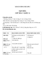 Giáo án Tiếng Việt 2 tuần 33 bài: Tập viết  Chữ hoa V (kiểu 2)