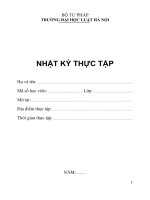NHẬT KÝ THỰC TẬP TRƯỜNG ĐẠI HỌC LUẬT HÀ NỘI