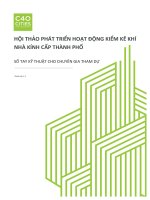 HỘI THẢO PHÁT TRIỂN HOẠT ĐỘNG KIỂM KÊ KHÍ NHÀ KÍNH CẤP THÀNH PHỐ SỔ TAY KỸ THUẬT CHO CHUYÊN GIA THAM DỰ