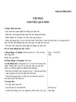 Giáo án Tiếng Việt 2 tuần 32 bài: Tập đọc  Chuyện quả bầu