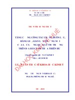 Tăng cường công tác chống buôn lậu, hàng giả và gian lận thương mại của lực lượng quản lý thị trường trên địa bàn tỉnh thừa thiên huế (tt) 