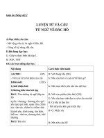 Giáo án Tiếng Việt 2 tuần 30 bài: Luyện từ và câu  Mở rộng vốn từ: Từ ngữ về Bác Hồ