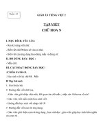 Giáo án Tiếng Việt 2 tuần 31 bài: Tập viết  Chữ hoa N (kiểu 2)