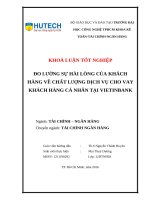 Đo lường sự hài lòng của khách hàng về chất lượng dịch vụ cho vay khách hàng cá nhân tại vietinbank  