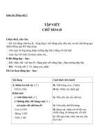 Giáo án Tiếng Việt 2 tuần 6 bài: Tập viết  Chữ hoa: Đ