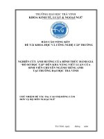 NGHIÊN CỨU ẢNH HƢỞNG CỦA HÌNH THỨC ĐÁNH GIÁ ‘HỒ SƠ HỌC TẬP’ ĐẾN KHẢ NĂNG VIẾT LUẬN CỦA SINH VIÊN CHUYÊN NGÀNH TIẾNG ANH TẠI TRƢỜNG ĐẠI HỌC TRÀ VINH