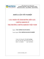 Các nhân tố ảnh hưởng đến giá chứng khoán trên thị trường chứng khoán việt nam 
