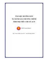 TÀI LIỆU HƯỚNG DẪN TỰ ĐÁNH GIÁ CHƯƠNG TRÌNH THEO BỘ TIÊU CHUẨN AUN