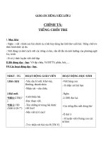 Giáo án Tiếng Việt 2 tuần 32 bài: Chính tả  Nghe  viết: Tiếng chổi tre, phân biệt LN, ITICH