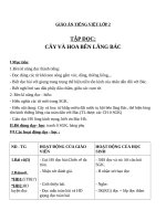 Giáo án Tiếng Việt 2 tuần 31 bài: Tập đọc  Cây và hoa bên lăng Bác