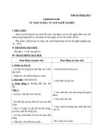 Giáo án Tiếng Việt 2 tuần 34 bài: Luyện từ và câu  Từ trái nghĩa. Mở rộng vốn từ: Từ ngữ chỉ nghề nghiệp