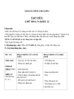 Giáo án Tiếng Việt 2 tuần 31 bài: Tập viết  Chữ hoa N (kiểu 2)